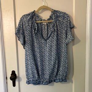 Women’s Max Studio floral blue blouse shirt